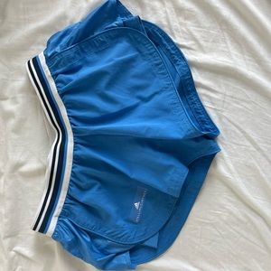 Blue running shorts